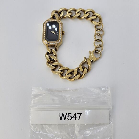 Sonia Bitton Women's Watch 20MM Black Dial Gold Band Up to 7.75" New Battery‎ - Picture 7 of 7